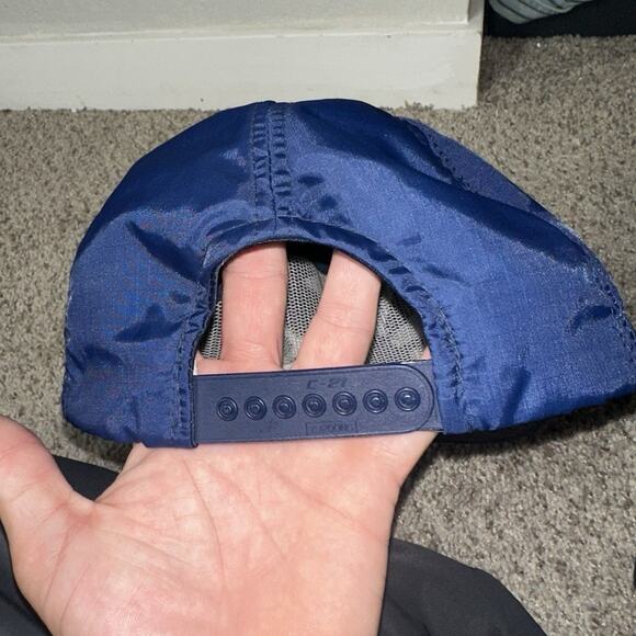 Vintage Nike Hat SnapBack Spell Out Logo Cap 80s RARE Made In Korea Blue - Picture 4 of 6